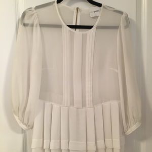 Asos sheer peplum blouse